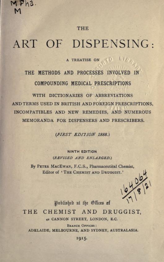 Dispensing; Pharmacy; Agatha Christie
